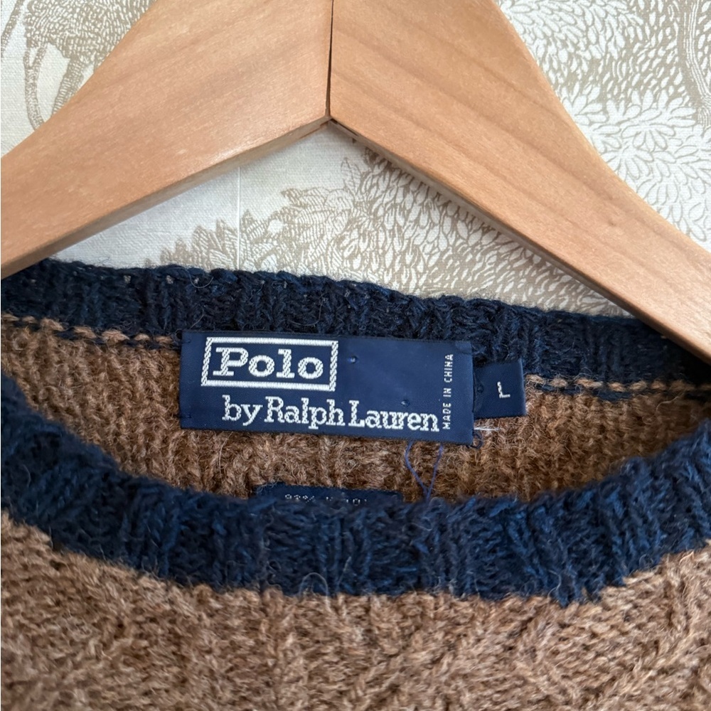 Vintage Ralph Lauren 90s Patchwork Ski Crewneck Sweater - Picture 3 of 13